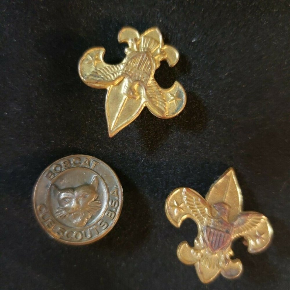Lot of  3  Vintage  Cub Scout  and Boy Scout pins
